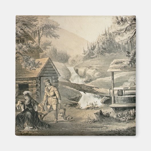 'Saddle Mending', Plakat für 'Davy Crockett' Starr Magnet (Vorne)