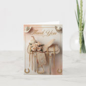 Saddle & Sparkle Western Hochzeit Danke Karte (Vorderseite)