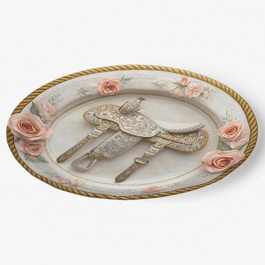 Saddle & Sparkle - Western Wedding Paper Teller (Schrägansicht)