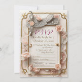 Saddle & Sparkle - Western Wedding RSVP Card (Vorderseite)
