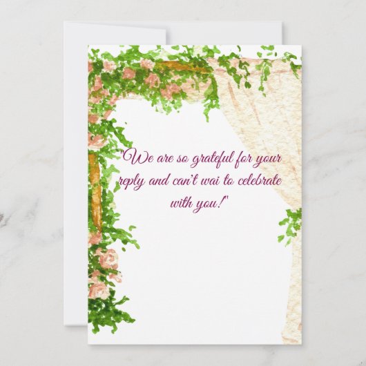 Saddle & Sparkle - Western Wedding RSVP Card (Rückseite)