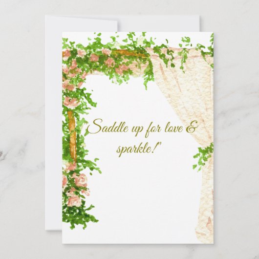 Saddle & Sparkle - Western Wedding Save the Date C (Rückseite)