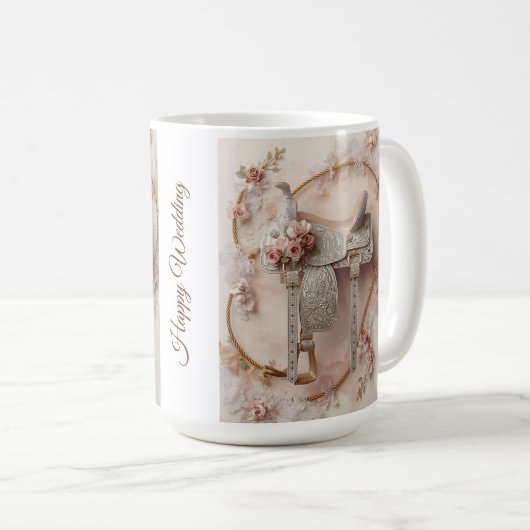 Saddle & Sparkle - Western Wedding Tasse (VorderseiteRechts)