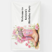 Saddle Sweetness Cowboy und Cowgirl Birthday Banner (Vertikal)