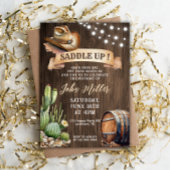 Saddle Up Birthday - Western Cowboy Hat & Cactus Einladung
