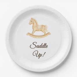 "Saddle Up" Boho Western Babydusche Pappteller