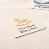 "Saddle Up" Boho Western Babydusche Rechteckiger Pappuntersetzer (angewinkelt)