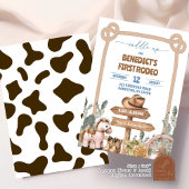 Saddle Up Cowboy First Rodeo Birthday Boy Einladung