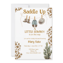 Saddle Up ein kleiner Cowboy ist auf dem Weg Baby