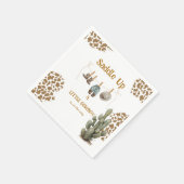 Saddle Up ein kleiner Cowboy ist auf dem Weg Baby Serviette (Ecke)