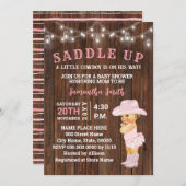 Saddle Up ein kleines Cowgirl ist ihre Way Baby Du Einladung (Vorne/Hinten)