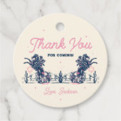 Saddle up First Rodeo Cowboy Birthday Geschenkanhänger (Vorderseite)