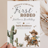Saddle Up First Rodeo Geburtstag Einladung
