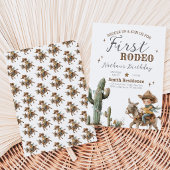 Saddle Up First Rodeo Geburtstag Einladung