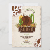 Saddle Up for a Rodeo – Western Party Invitation Einladung (Vorderseite)