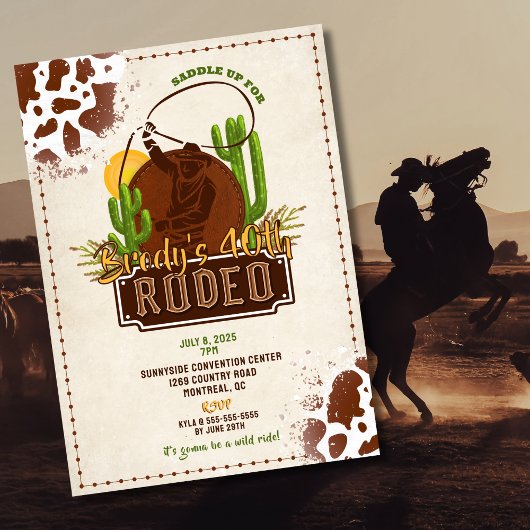 Saddle Up for a Rodeo – Western Party Invitation Einladung