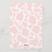 Saddle Up Pink Cowgirl Western Birthday Einladung (Rückseite)