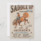 Saddle Up Western Rodeo Cowboy Einladung (Vorderseite)