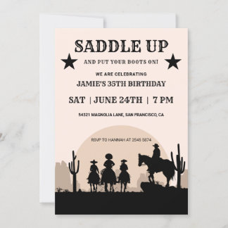 Saddle Up Wild Cowboy Einladung zum Geburtstag