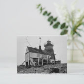 Saddleback Ledge Leuchtturm Postkarte (Stehend Vorderseite)