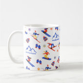 Saddleback Mountain Maine Ski Snowboard Muster Kaffeetasse (Links)