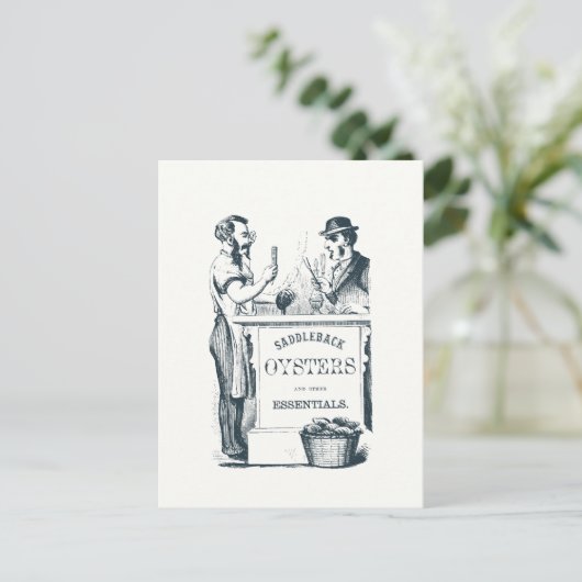 Saddleback Oyster Postkarte (Stehend Vorderseite)