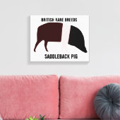 Saddleback Pig Canvas Print Leinwanddruck (Insitu (Wohnzimmer))