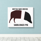 Saddleback Pig Canvas Print Leinwanddruck (Insitu (Holzboden))