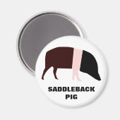 Saddleback Pig individualisierbares Magnet (Vorderseite/Rückseite)