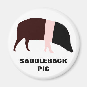 Saddleback Pig individualisierbares Magnet