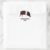 Saddleback Pig individuell anpassbarer Aufkleber (Tasche)
