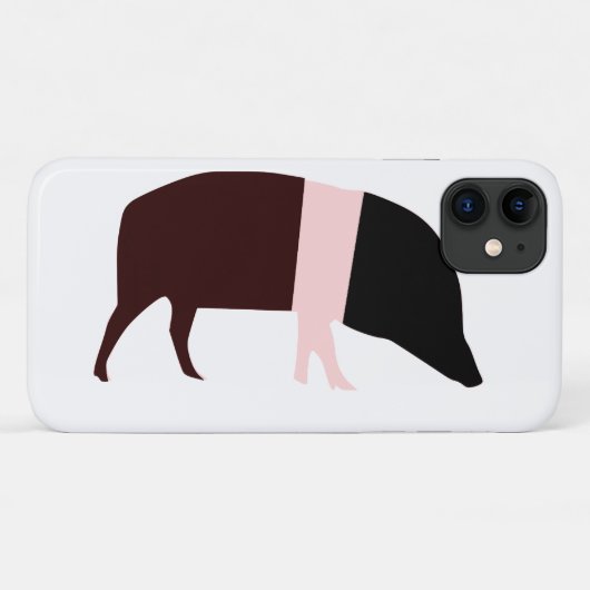Saddleback Pig iPhone 3 Fall Case-Mate iPhone Hülle (Rückseite (Horizontal))