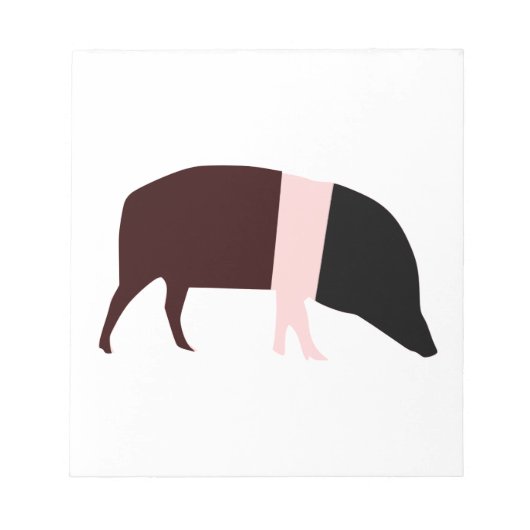 Saddleback Pig Notepad Notizblock (Vorderseite)