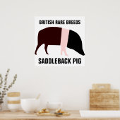 Saddleback Pig Poster (Küche)