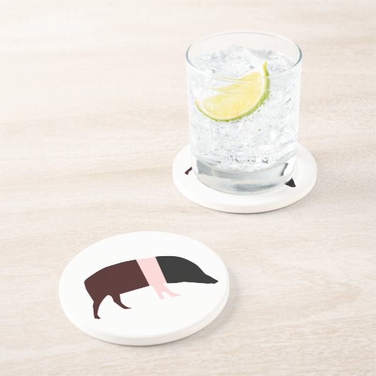 Saddleback Pig Untersetzer (Seite)