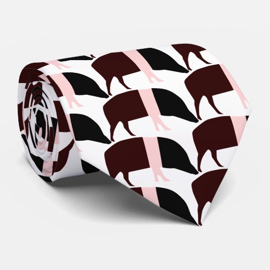 Saddleback Schweine Krawatte (Gerollt)