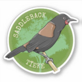 Saddleback Tieke NZ bird Aufkleber (Vorderseite)