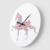 Saddlebred Clock Große Wanduhr (Winkel)