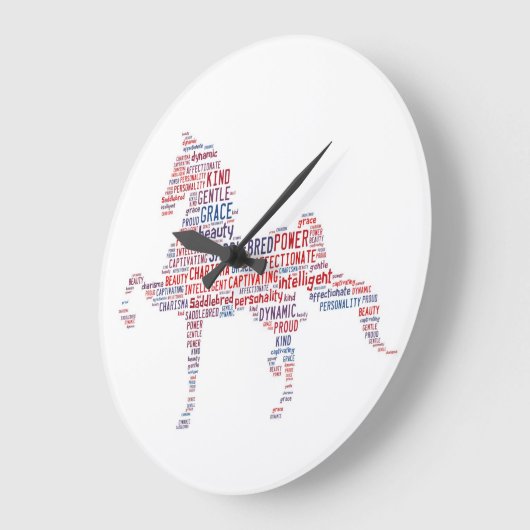 Saddlebred Clock Große Wanduhr (Winkel)