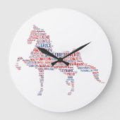 Saddlebred Clock Große Wanduhr (Vorderseite)