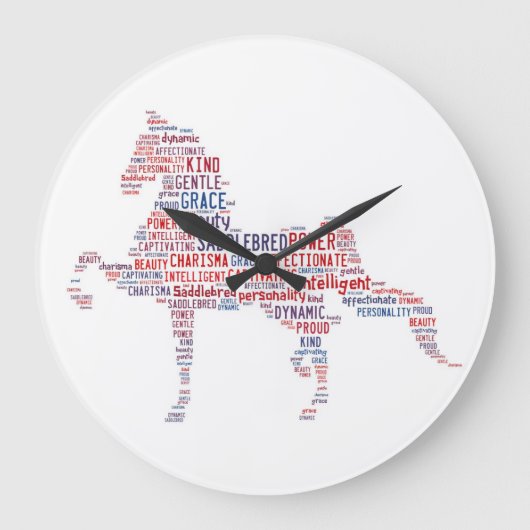 Saddlebred Clock Große Wanduhr (Vorderseite)