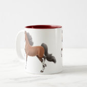 Saddlebred gehende PferdeTasse Zweifarbige Tasse (Vorderseite Links)