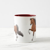 Saddlebred gehende PferdeTasse Zweifarbige Tasse (Mittel)