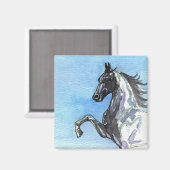 Saddlebred Horse Art Magnet (Vorderseite/Rückseite)