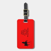 Saddlebred Horse Silhouette Gepäckanhänger (Vorderseite vertikal)