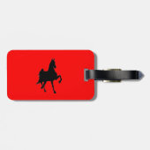 Saddlebred Horse Silhouette Gepäckanhänger (Rückseite horizontal)