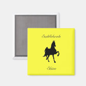 Saddlebred Horse Silhouette Magnet (Vorderseite/Rückseite)
