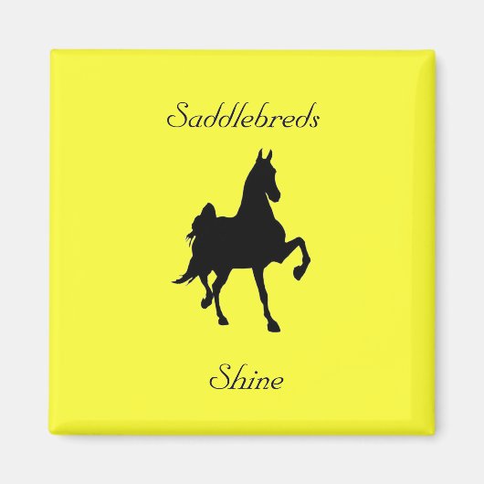 Saddlebred Horse Silhouette Magnet (Vorne)