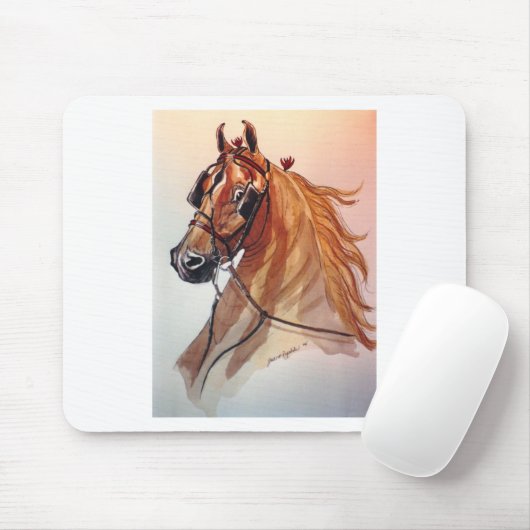 Saddlebred Pferdegeldstrafe-Geschirr Mousepad (Mit Mouse)