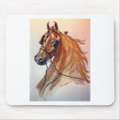 Saddlebred Pferdegeldstrafe-Geschirr Mousepad (Vorne)